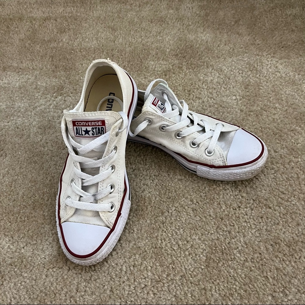 🌴Converse All Star Women's White Low Top Shoes Size 6